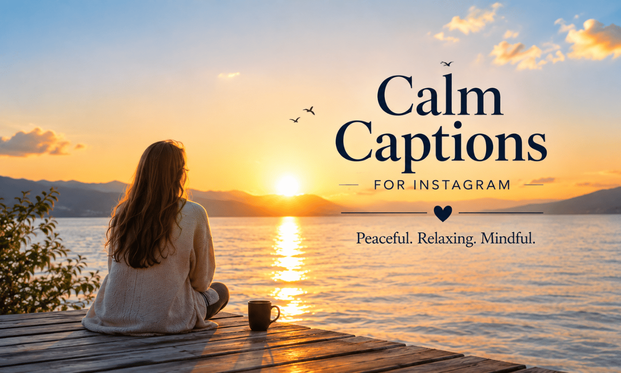 Calm captions for Instagram – peaceful and mindful lines