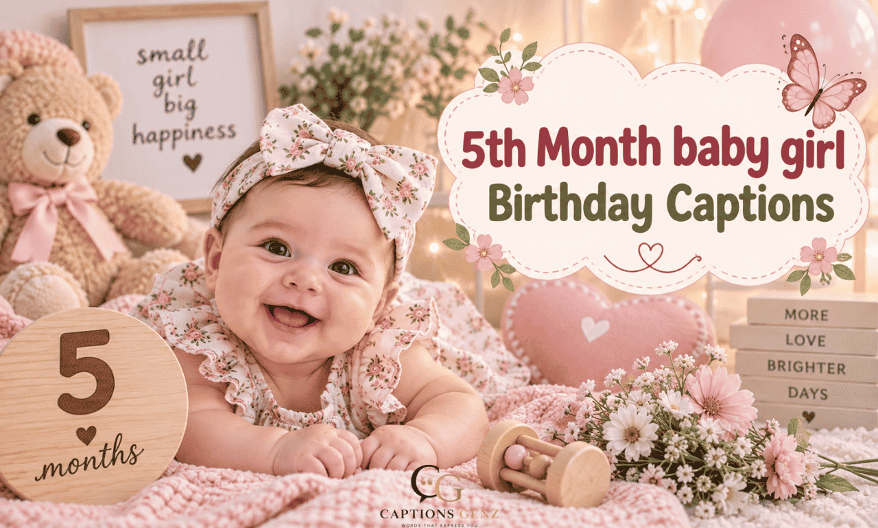 5th Month Baby Girl Birthday Captions