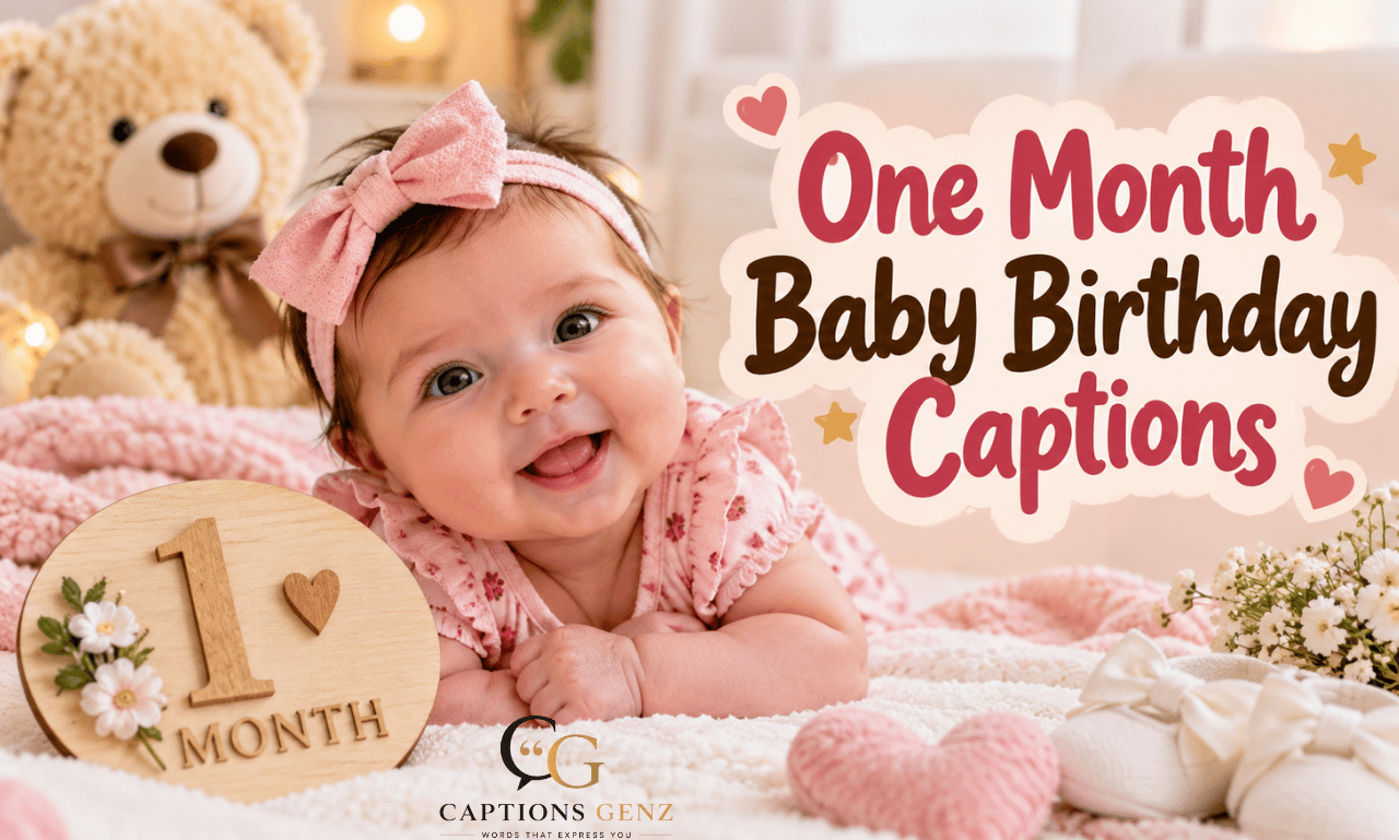 One Month Baby Birthday Captions